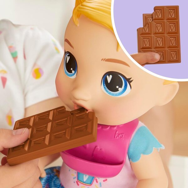 Baby Alive Harper Hugs Poupée mit Snack- und Lätzchenspiel, 28 cm, für Kinder ab 3 Jahren