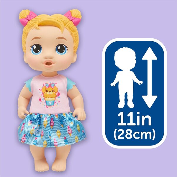 Baby Alive Harper Hugs Poupée mit Snack- und Lätzchenspiel, 28 cm, für Kinder ab 3 Jahren