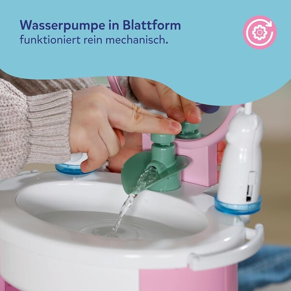 BABY born Waschbecken con acqua reale e accessori per bambole 36-43 cm
