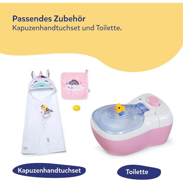 BABY born Waschbecken con acqua reale e accessori per bambole 36-43 cm