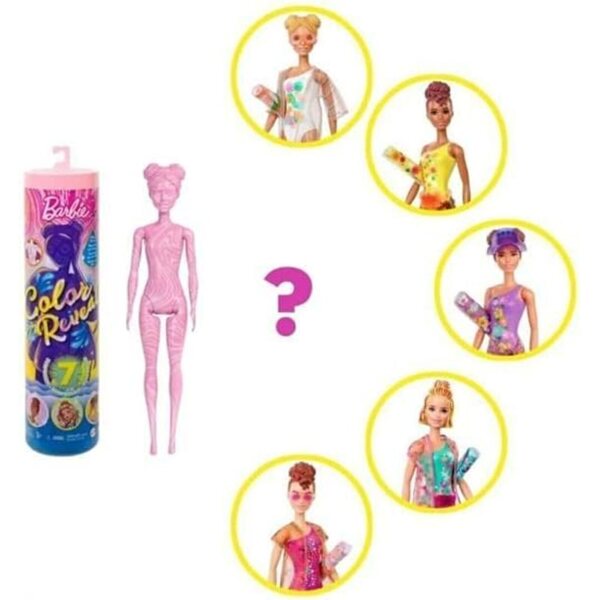 Barbie Color Reveal Sand & Sun: Puppe mit 7 Überraschungen und Farbwechsel