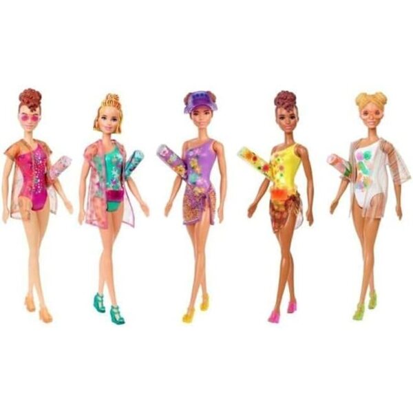 Barbie Color Reveal Sand & Sun: Puppe mit 7 Überraschungen und Farbwechsel