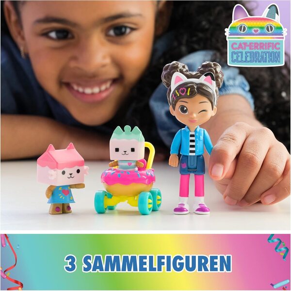 DreamWorks Gabby's Dollhouse Kitty Care Set mit Gabby, 2 Katzen und Kindergarten für Kinder ab 3 Jahren
