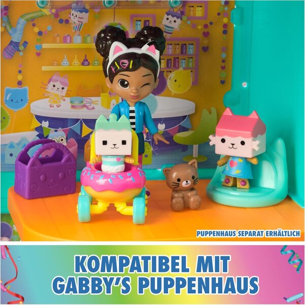 DreamWorks Gabby's Dollhouse Kitty Care Set mit Gabby, 2 Katzen und Kindergarten für Kinder ab 3 Jahren