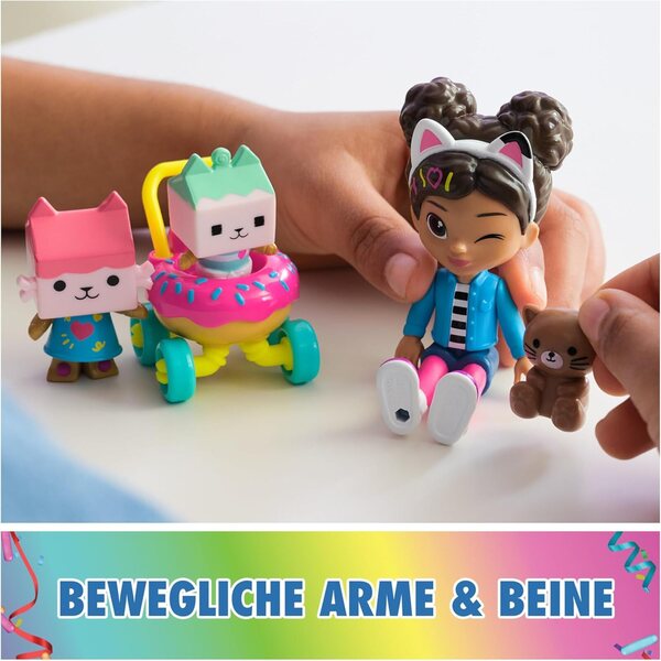 DreamWorks Gabby's Dollhouse Kitty Care Set mit Gabby, 2 Katzen und Kindergarten für Kinder ab 3 Jahren