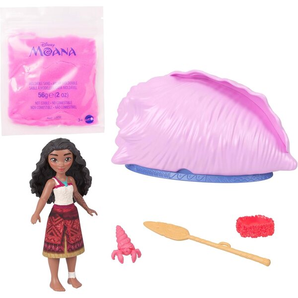 Mattel Disney Vaiana Surprise Set mit Puppe, Modelliersand und Zubehör