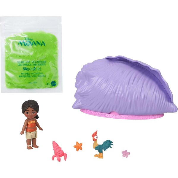 Mattel Disney Vaiana Surprise Set mit Puppe, Modelliersand und Zubehör