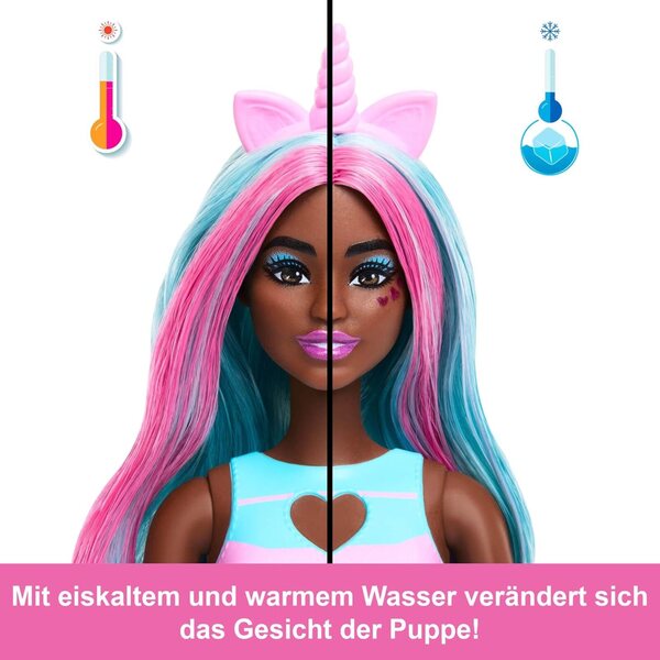Barbie Pop Reveal Shakes: Duftende Puppe mit 8 Überraschungen, Mode, Accessoires und Tier