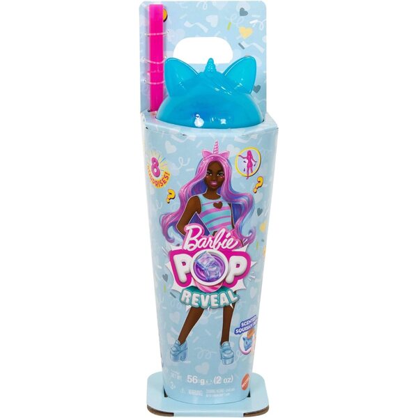 Barbie Pop Reveal Shakes: Duftende Puppe mit 8 Überraschungen, Mode, Accessoires und Tier