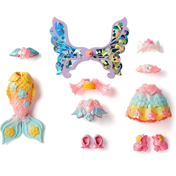 KOOKYLOOS Fairytale Mix & Match Rainbow: 3-in-1-Puppe mit magischen Kostümen und Glitzer