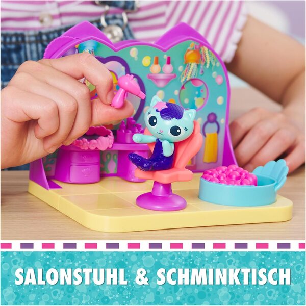 DREAMWORKS GABBY'S DOLLHOUSE Deluxe Wellness-Zimmer mit Meereskätzchen und Zubehör