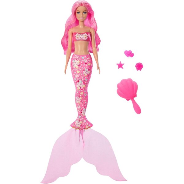 Barbie Color Reveal Mermaid-Serie mit 6 Überraschungen, Farbwechsel und einzigartigen Accessoires