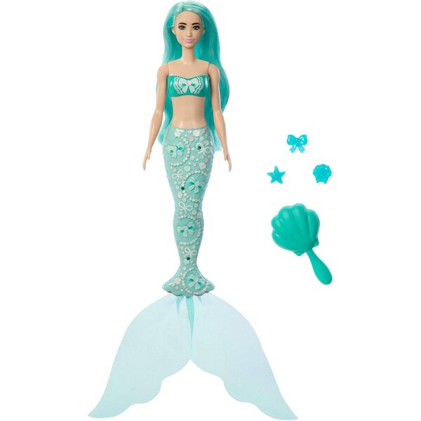 Barbie Color Reveal Mermaid-Serie mit 6 Überraschungen, Farbwechsel und einzigartigen Accessoires