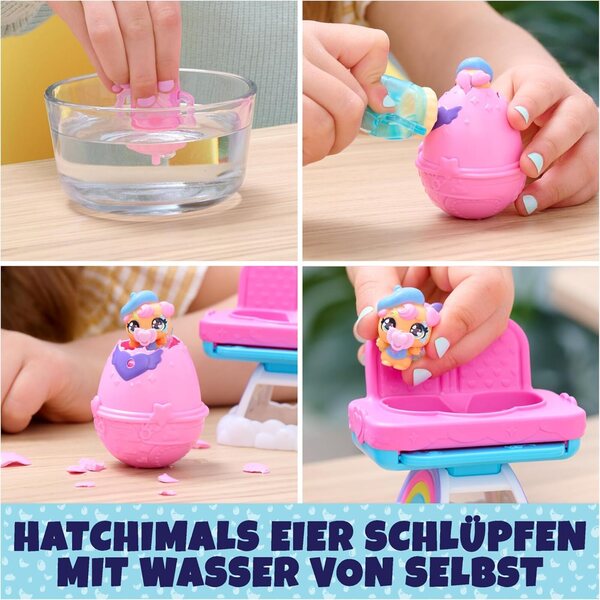 Hatchimals Alive Set mit Doppelhochstuhl, 2 magischen Eiern und Zubehör für Kinder ab 3 Jahren