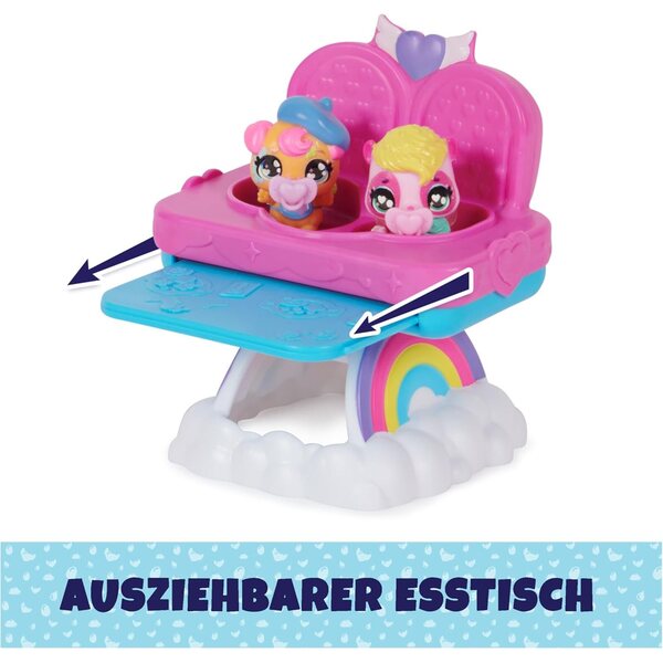 Hatchimals Alive Set mit Doppelhochstuhl, 2 magischen Eiern und Zubehör für Kinder ab 3 Jahren