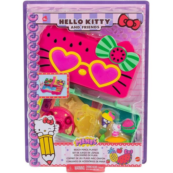 Hello Kitty & Friends Minis Strandset mit Koffer, Figuren und Zubehör
