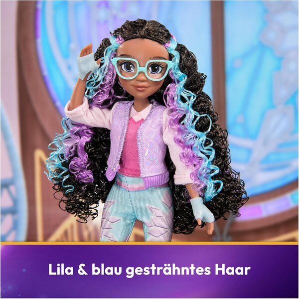 Unicorn Academy Layla Ankleidepuppe 24 cm con 5 Accessori per Bambini da 4 Anni