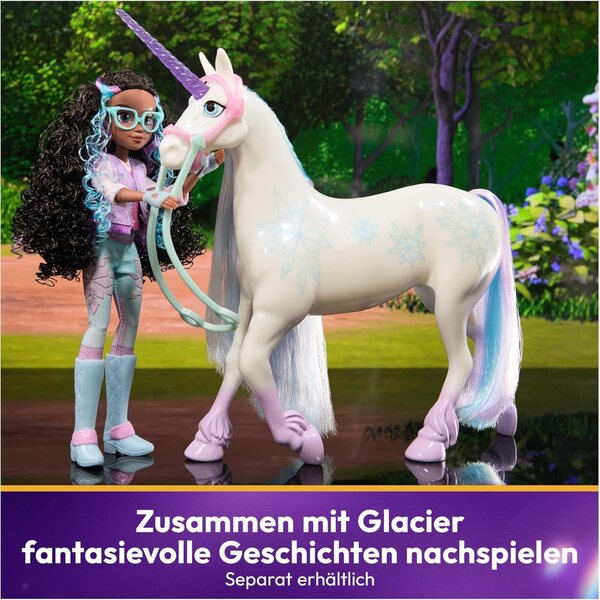 Unicorn Academy Layla Ankleidepuppe 24 cm con 5 Accessori per Bambini da 4 Anni