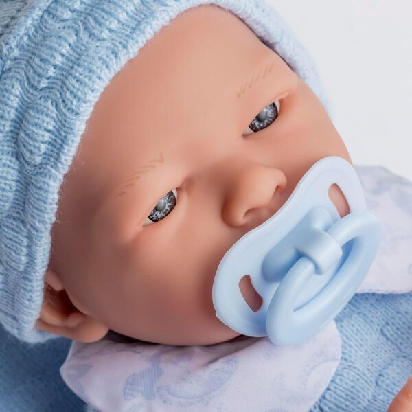 JC Toys Poupée Newborn blau 38 cm inklusive Strickkleidung und Accessoires