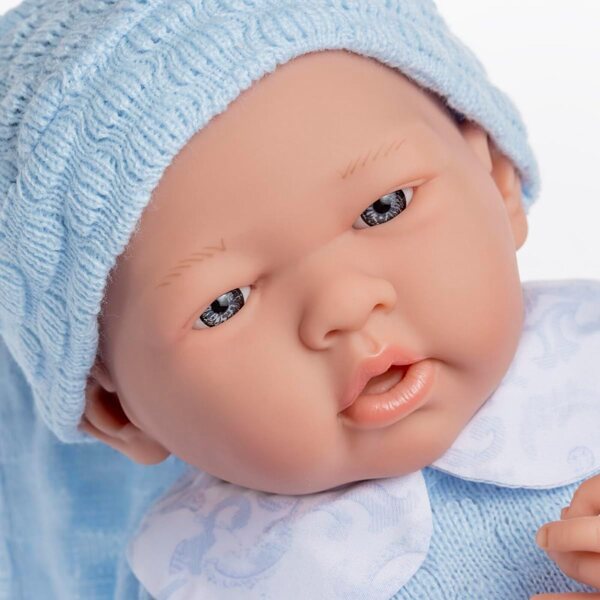 JC Toys Poupée Newborn blau 38 cm inklusive Strickkleidung und Accessoires