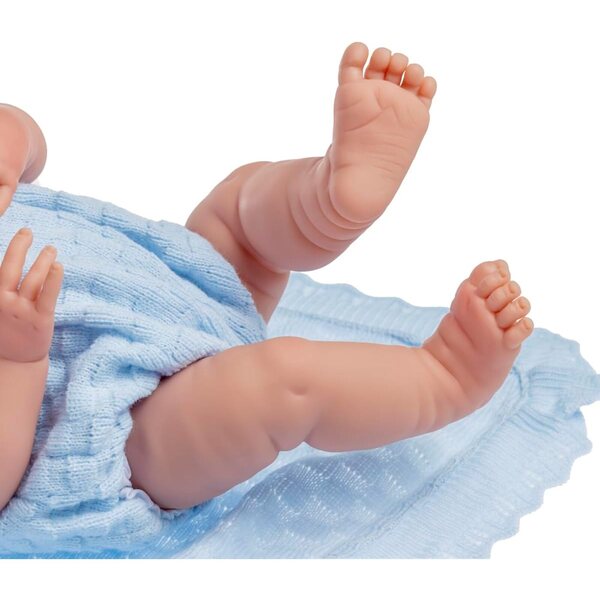 JC Toys Poupée Newborn blau 38 cm inklusive Strickkleidung und Accessoires