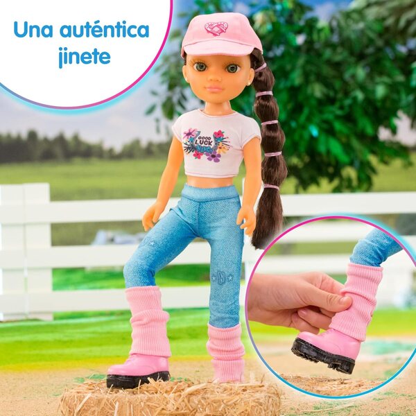 Nancy und ihr Pferd: Puppe mit Zubehör zum Ändern der Mähnenfarbe, 3+
