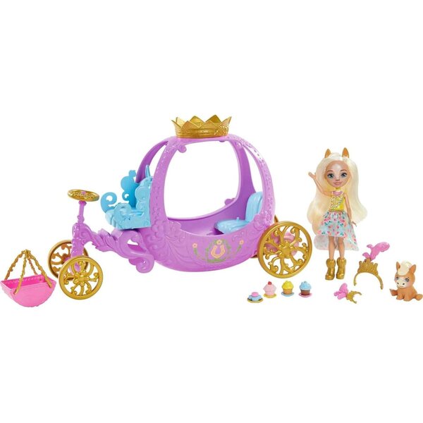 Enchantimals Kutsche Prinzessinnen con Peola Pony e Accessori - Gioco per Bambini 3-8 anni