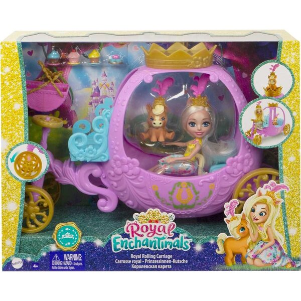 Enchantimals Kutsche Prinzessinnen con Peola Pony e Accessori - Gioco per Bambini 3-8 anni