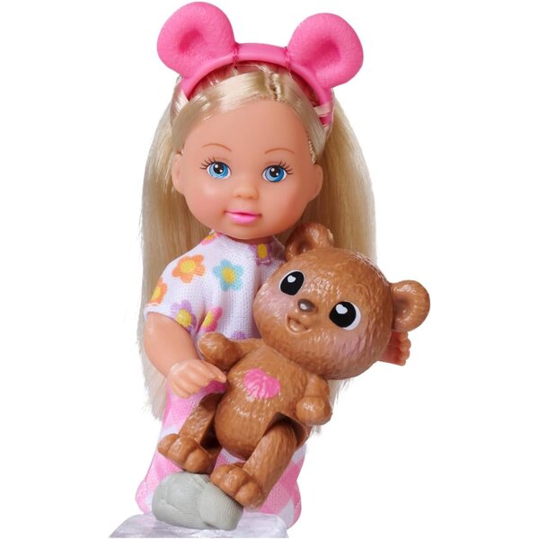 Evi Love Teddy 12cm con Giacca Morbida, Borsetta e Teddy per Bambini 3+