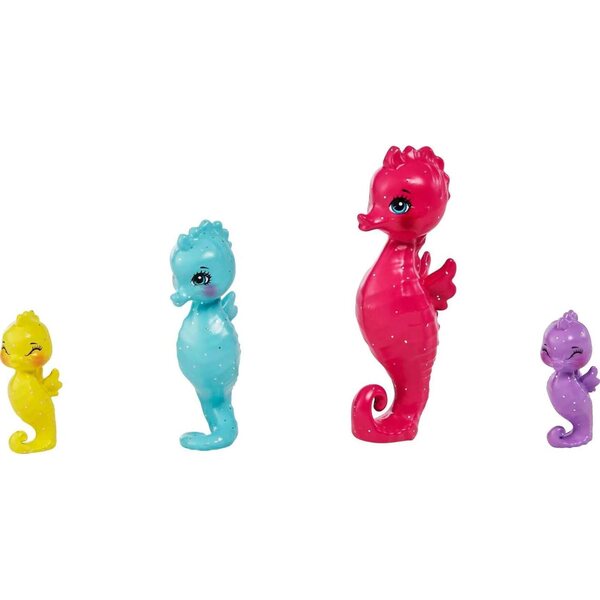 Enchantimals Sedda Seepferdchen mit 4 Seepferdchen, Familienspielset für Kinder ab 3 Jahren