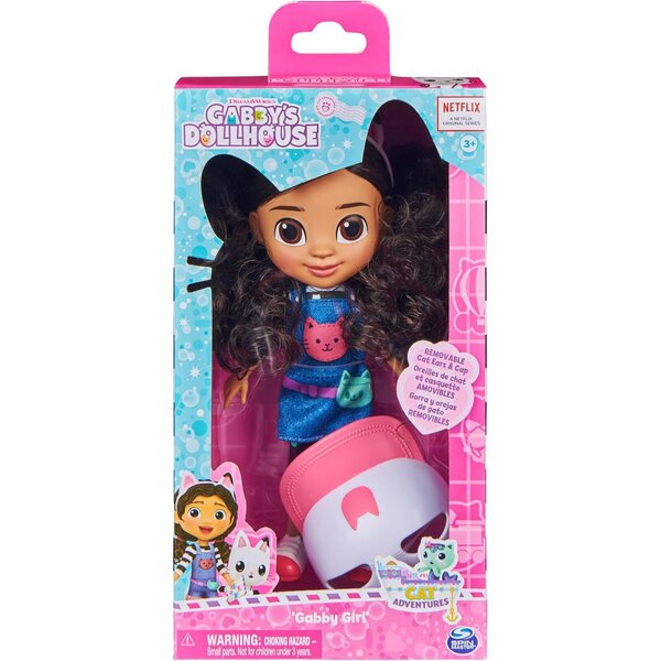 Gabby's Dollhouse Pupa 20 cm con Outfit da Viaggio e Accessori Rimovibili per Bambini