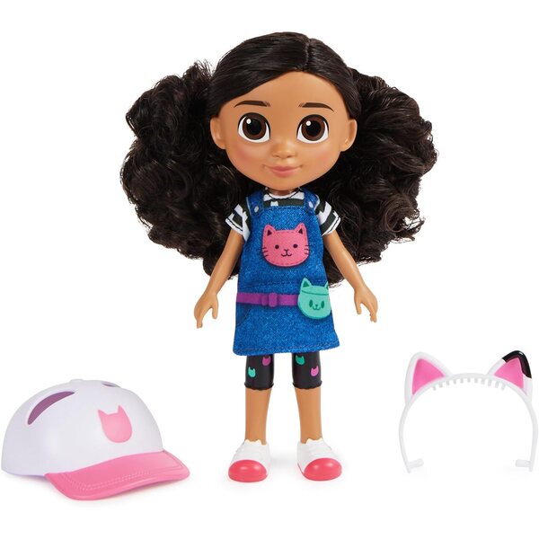 Gabby's Dollhouse Pupa 20 cm con Outfit da Viaggio e Accessori Rimovibili per Bambini