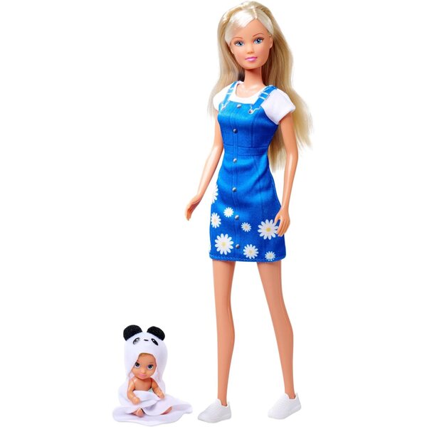 Steffi Love Baby Bath con vasca, asciugamano, pannolino e shampoo, 29cm per bambini 3+