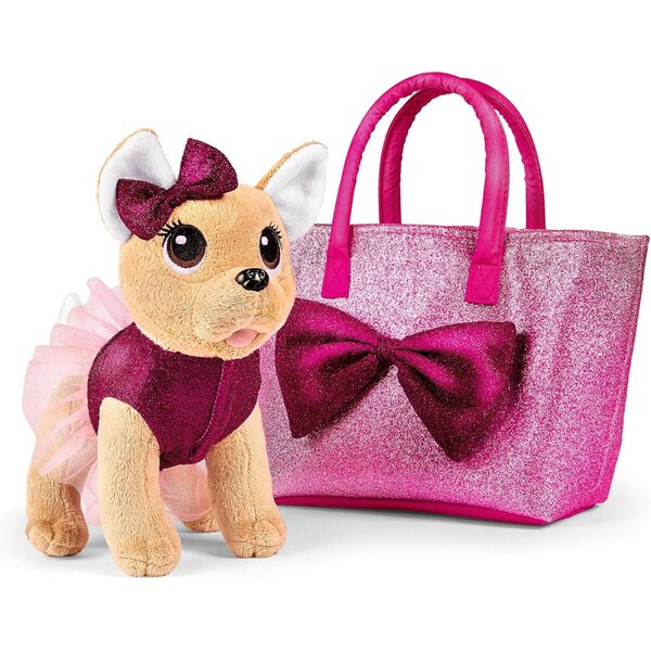 Simba Chihuahua peluche 20 cm con glitter e accessori, ideale per bambini 5+
