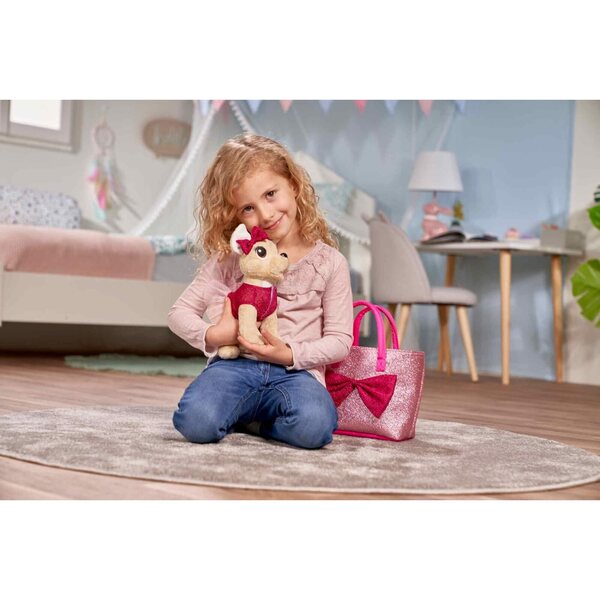 Simba Chihuahua peluche 20 cm con glitter e accessori, ideale per bambini 5+