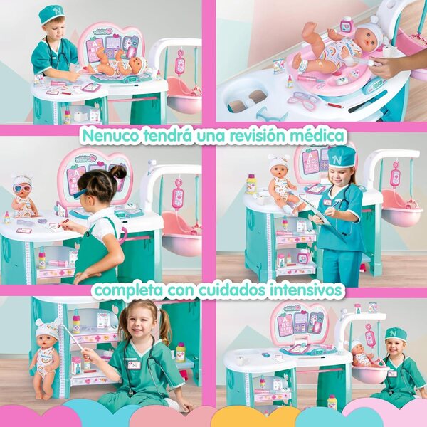 Nenuco Medical Center mit Puppe 35 cm und 20 medizinischen Zubehörteilen für Kinder ab 3 Jahren