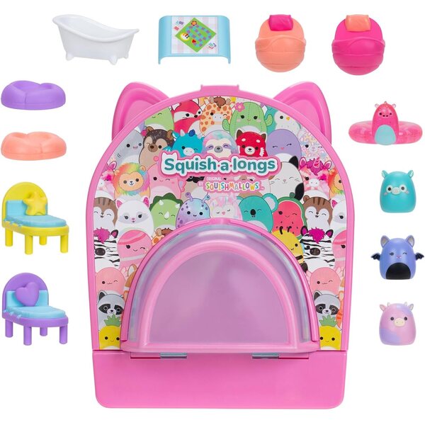 Squish-a-longs Party Pack On-The-Go-Spielset Serie 1 mit 3 Mini-Squishes und 9 Zubehörteilen