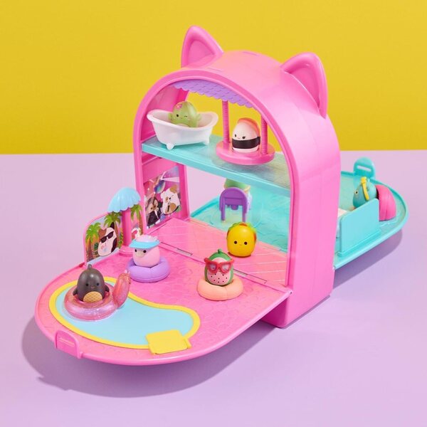 Squish-a-longs Party Pack On-The-Go-Spielset Serie 1 mit 3 Mini-Squishes und 9 Zubehörteilen