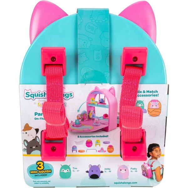 Squish-a-longs Party Pack On-The-Go-Spielset Serie 1 mit 3 Mini-Squishes und 9 Zubehörteilen