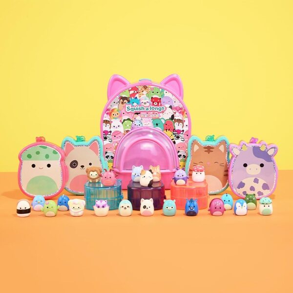 Squish-a-longs Party Pack On-The-Go-Spielset Serie 1 mit 3 Mini-Squishes und 9 Zubehörteilen