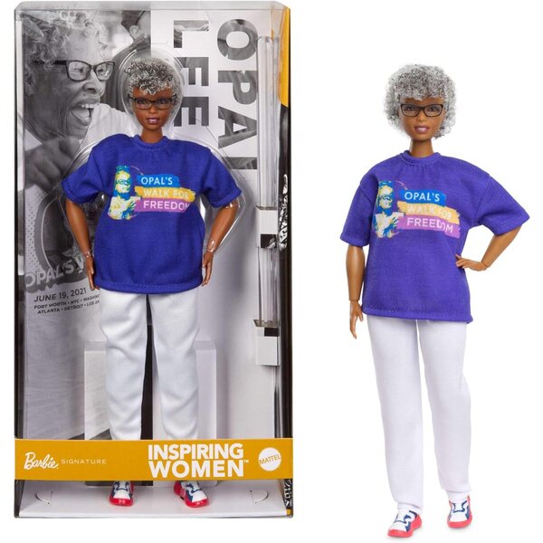 Barbie Inspiring Women Opal Lee mit T-Shirt und Original-Accessoires – Sammleredition