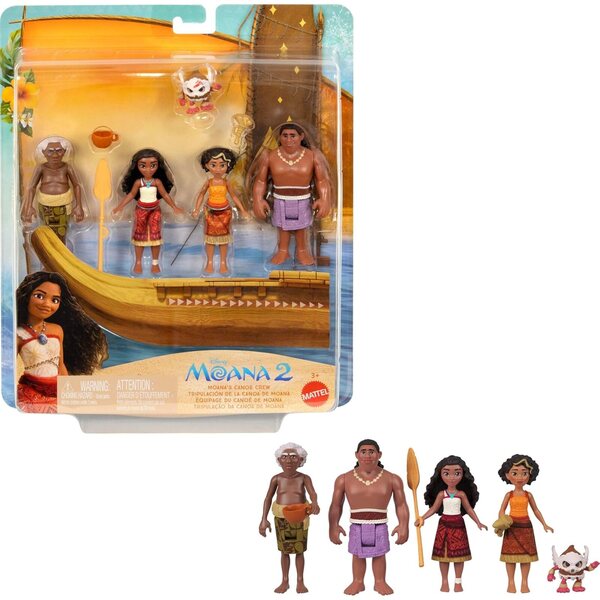 Mattel Disney Moana 2 Rudermannschaft mit 5 Figuren und 3 Zubehörteilen