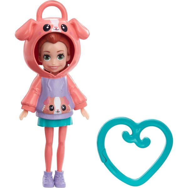 Polly Pocket Clip-кукла с качулка на тема животни за деца 4+