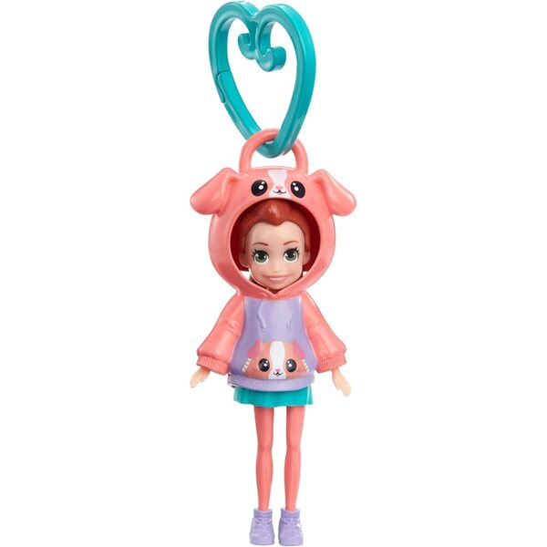 Polly Pocket Clip-Pupazzo con Cappuccio a Tema Animale per Bambini 4+