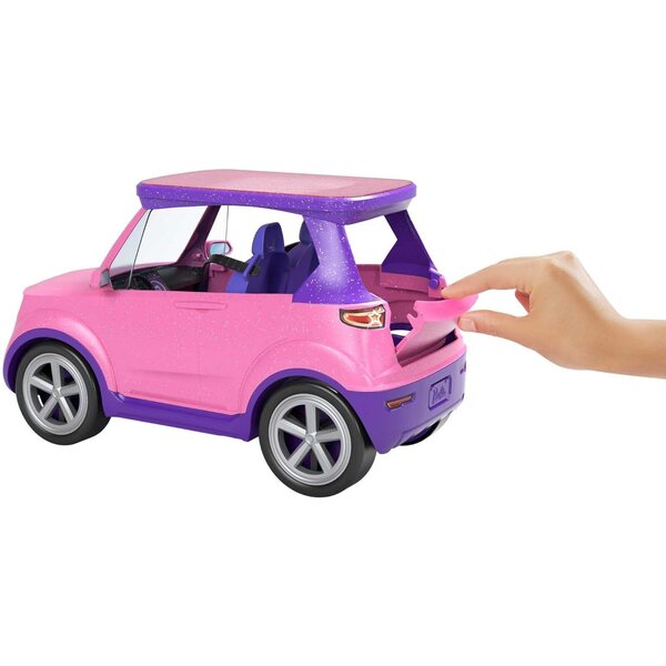 Barbie Big City Big Dreams SUV Cabrio lässt sich in eine Bühne für Shows verwandeln