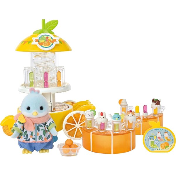 Sylvanian Families 5861 Zitronenvogel Saftbar mit Figur und Zubehör für Kinder