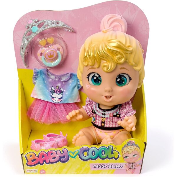 Baby Cool Missy Bling - Bambola glamour con accessori brillanti e vestiti alla moda