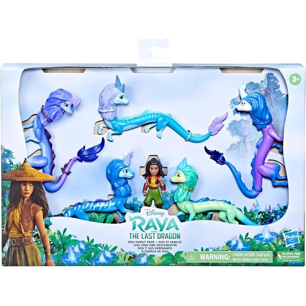 Disney Prinzessin Raya und der letzte Drache – Raya-Familienset und 5 Drachen für Kinder ab 3 Jahren
