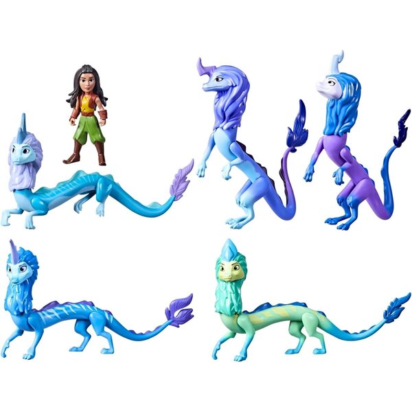 Disney Prinzessin Raya und der letzte Drache – Raya-Familienset und 5 Drachen für Kinder ab 3 Jahren