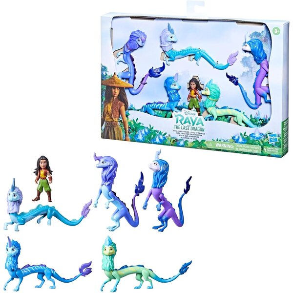 Disney Prinzessin Raya und der letzte Drache – Raya-Familienset und 5 Drachen für Kinder ab 3 Jahren